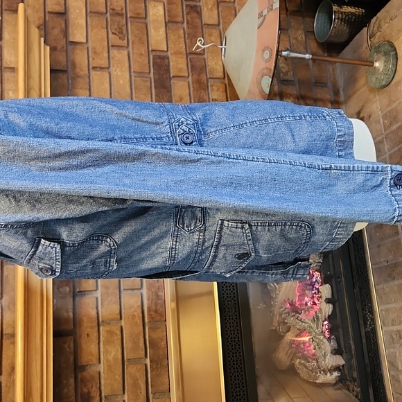 OshKosh B'gosh Blue Denim Women's Jacket Size M RARE barn Chore On Trend - Picture 5 of 14